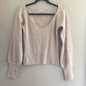 Reformation Tan/wheat Cashmere Sweater SZ Small